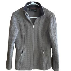 Spyder Gray Zip Jacket Full Zip Fleece Lined Outdoor Performance Women L